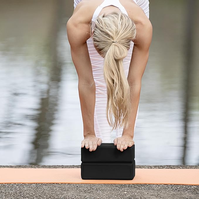 3" Yoga Block, 10 Pack Bulk EVA Foam Yoga Blocks, Firm and Supportive Yoga Brick, Balance Foam for Stretching, Pilates, and Workout, 3" x 6" x 9"