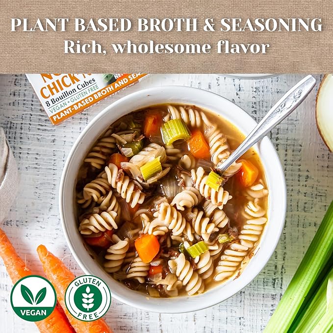 Edward & Sons Vegan Chicken Beef Vegetable Bouillon Cubes - Vegan Broth, Gluten Free Stock, No Trans Fat, Use in Soups, Stews and Pilafs (8 Cubes of Each)