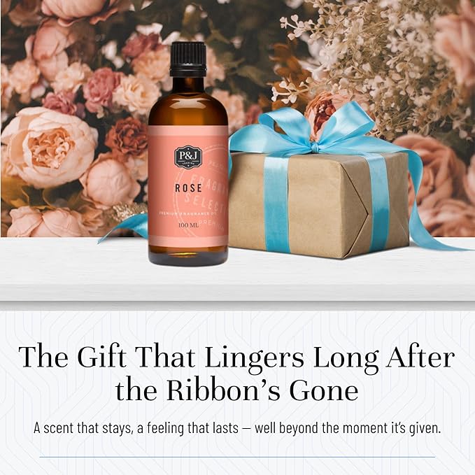 P&J Fragrance Oil - Rose 100ml - Candle Scents, Soap Scents, Diffuser Oil, Aromatherapy