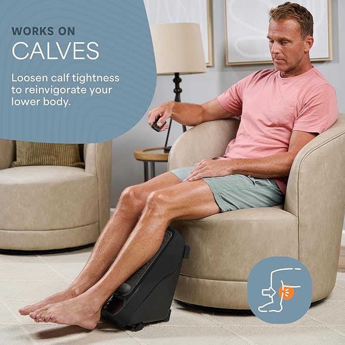 LifePro Foot Massager for Neuropathy - Relaxing Calf and Foot Therapy with Heat Option for Maximum Soothing Relief - Massager for Blood Circulation and Revitalization