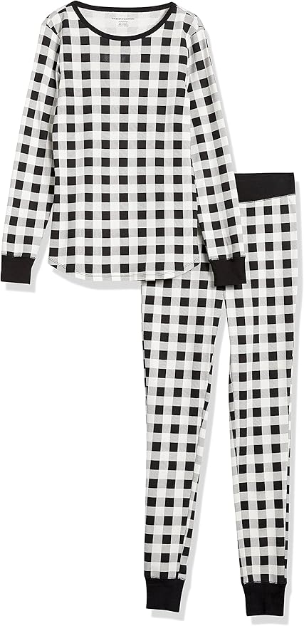 Amazon Essentials Womens Snug-Fit Cotton Sleepwear Pajama Set (Available in Plus Size)