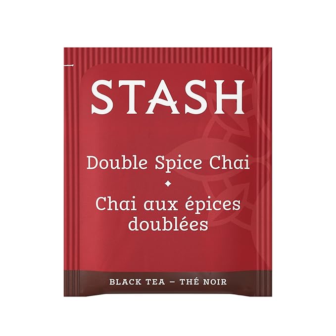 Stash Tea Double Spice Chai Black Tea, Box of 100 Tea Bags (Packaging May Vary)