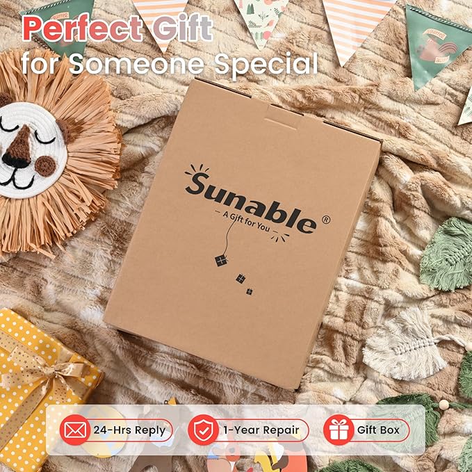 Sunable Heated Electric Blanket - Machine Washable Blanket with Time Settings 10 Heat Settings King Size 100×90 inches Beige - Faux Fur