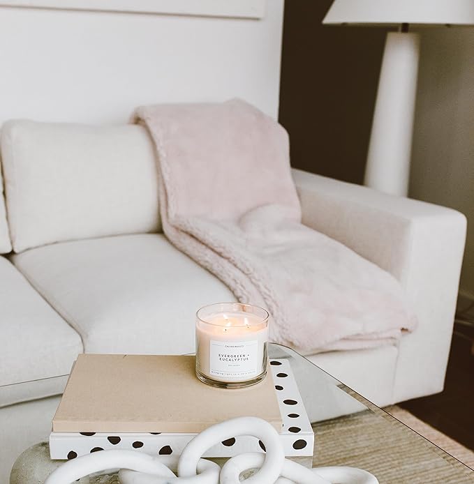 Calyan Wax Co. 3 Wick Candle, Apples + Maple Bourbon Scented Candle, 43 Hour Burn Time, 3 Wick Soy Candles, Non Toxic & Vegan Soy Wax, Glass Jar Scented Candles, 14.9oz