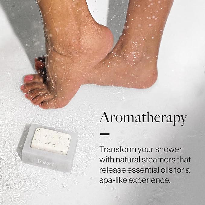 ESKER - Aromatic Shower Steamer Refill Pack | Vegan, Cruelty-Free, Clean Beauty (6 Rosemary Mint, NO Holder)