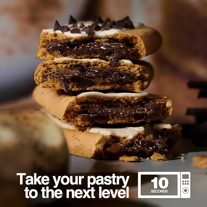 Legendary Foods 22g Protein Pastry+ S'mores Low Carb Meal Replacement Bar - Low Glycemic, Gluten Free Protien Snacks - Healthy Keto Snack Box, 8x Zero Sugar Energy Bars - Bariatric Diabetic Friendly