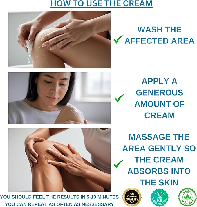 Medical Miracles Hemp Relief Cream - Ideal for HIPS, Joints, Neck, Back, Elbows, Fingers, Hands, and Knees Proudly Made in USA (1000mg) Now New 4OZ Size