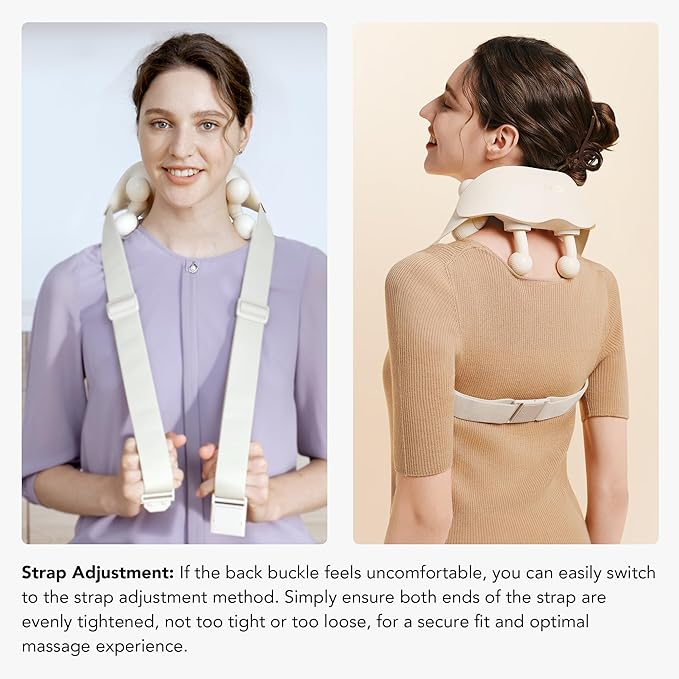 SKG Neck Massager for Pain Relief Deep Tissue Shiatsu Neck and Shoulder Massger with Heat Cordless Neck Massager HS500