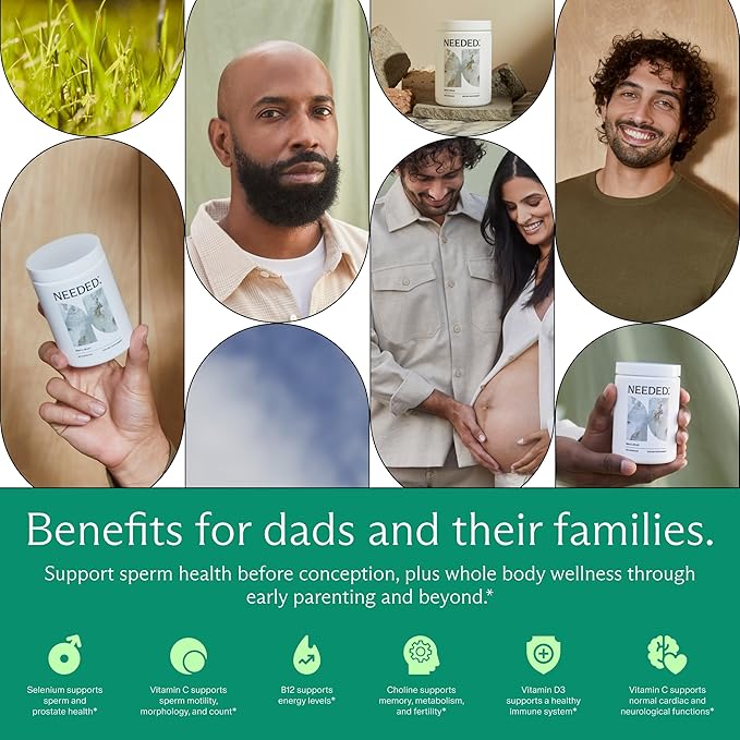 Needed. Multivitamin for Men - 25 Optimal Nutrients for Fertility & Men's Health - Mens Multivitamin with Vitamin D3 2000IU, B12 Vitamins, 200 MCG Selenium - Men's Fertility Supplement, 30 Day Supply