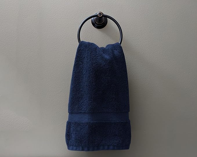 Delara 100% Organic Cotton Towels 650 GSM Plush Feather Touch Quick Dry Hand Towel, Pack of 6 GOTS Certified, Oeko-Tex Green Certified, Organic Cotton Hand Towel, 20"X30"