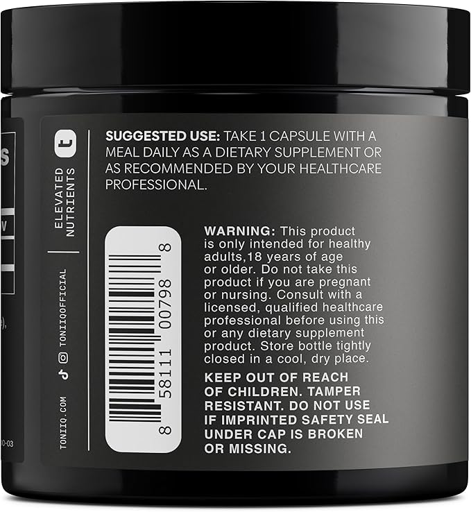 Toniiq Ultra High Strength Apigenin - 100mg Concentrated Formula - 98%+ Highly Purified - 180 Vegetarian Capsules