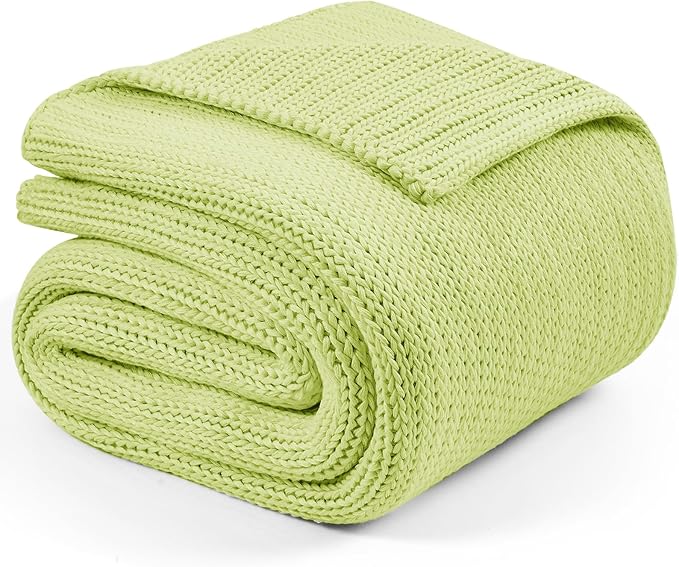 L'AGRATY Knitted Weighted Blanket - 48"x72" 20lbs Cooling Chunky Knit Heavy Blanket for Adults Braided Crochet Throw Thick Cable Yarn Knit Decorative No Beads Evenly Weighted Machine Washable