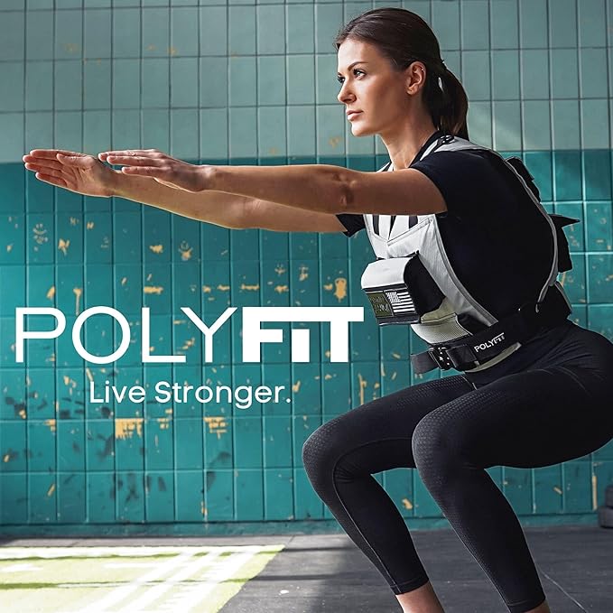 Polyfit (Warrior) Adjustable Weighted Vest - 25lb | 35lb | 45lb - Weight Vest with Adjustable Iron Weights for Men and Women for Workouts, Strength Training, Rucking