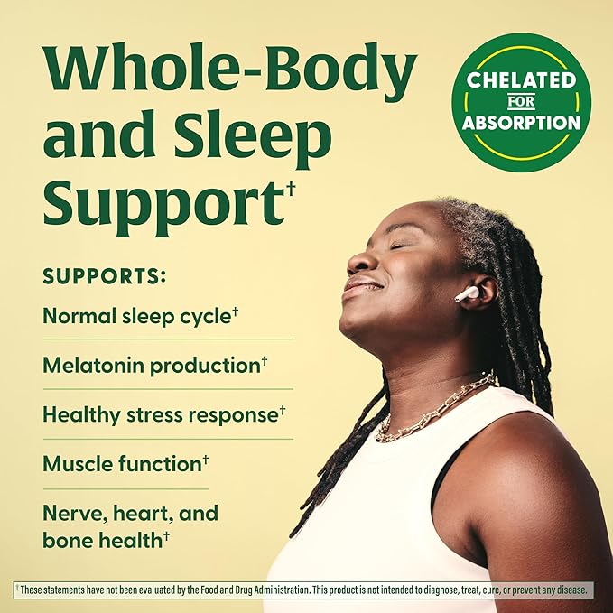 MegaFood Magnesium Glycinate 500mg - Chelated Magnesium Supplement - 60mg Elemental Magnesium - Gentle on the Stomach - Supports Normal Sleep Cycle & Healthy Stress Response - 120 Capsules 60 Servings