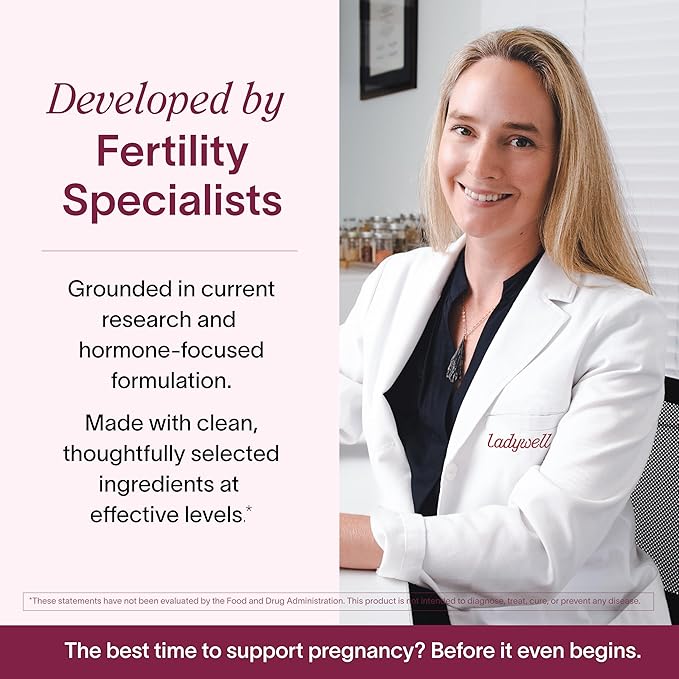 Ladywell Prenatal Multivitamin | Conception, Pregnancy & Postpartum | Key Ingredients Including DHA, Folate & Iron | Expertly-Formulated & Tested | Designed for Absorption with Nausea Support, 60 Ct