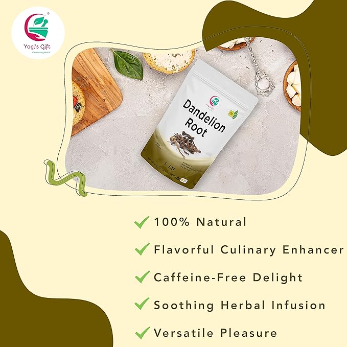 Dandelion Root 1 LB | Raw and Whole root | by Yogi's Giftยฎ