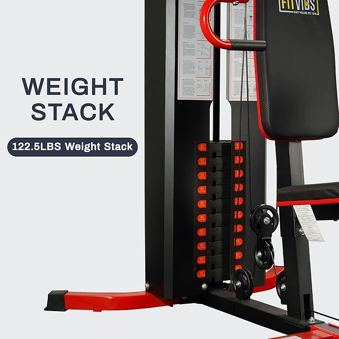 Home Gym, Workout Equipment with Leg Press, Exercise Equipment for Home with Pulley System, Home Gym Equipment for Full Body Strength Training, Preacher Curl and Leg | Multiple Styles
