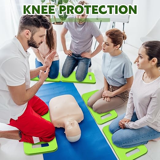 Riakrum 20 Pcs Garden Kneeling Pad Garden Knee Pads Thick Foam Knee Mat Waterproof Knee Cushions for Kneeling Multi Functional Kneeler for Praying, Gardening, Baby Bath, Yoga, 15.4 x 6.7 Inch (Green)