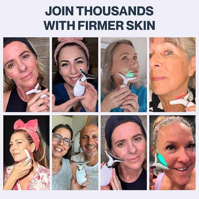 RenewaLift Face & Neck Sculpting Tool | Handheld Beauty Device with Gentle Light & Soothing Vibration | at-Home Skincare Tool for a Smoother, Refreshed, and Radiant-Looking Complexion