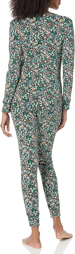 Amazon Essentials Womens Snug-Fit Cotton Sleepwear Pajama Set (Available in Plus Size)