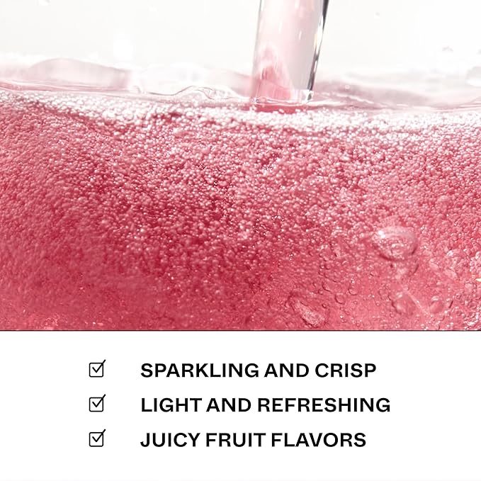 VUUM Sparkling Clear Protein Drink - 10g Plant Protein, Natural Pre Workout Energy Drink, Plant Based, Natural Caffeine, Sugar-Free Protein Drink - Raspberry Lemon, 12 Fl Oz (12 Pack)