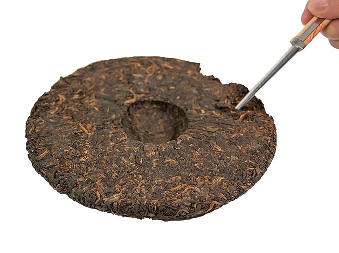 TIAN HU SHAN Premium 8 Years Aged Puerh Black Tea Cake 12.35 Ounce (350g) (Pack of 2)