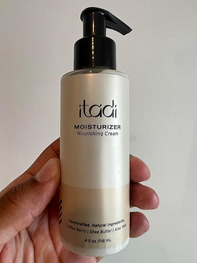 ITADI Organic Natural Daily Face Moisturizer Cream | Coffee Berry, Aloe Vera & Shea Butter Infused Hydration | Soothing for Dry Skin | Lightweight Face Cream With Vitamins + Aloe Vera - 4 fl oz