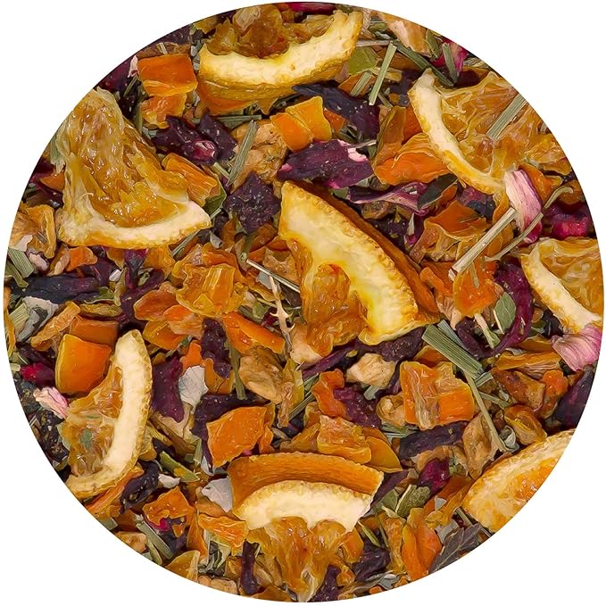 Tiesta Tea - Palm Beach Punch, Loose Leaf, Fruit Punch Herbal Tea, Caffeine-Free Tropical Blend with Apple, Carrots & Orange, Brew Hot or Iced, 4oz Refillable Tin, 50 Cups