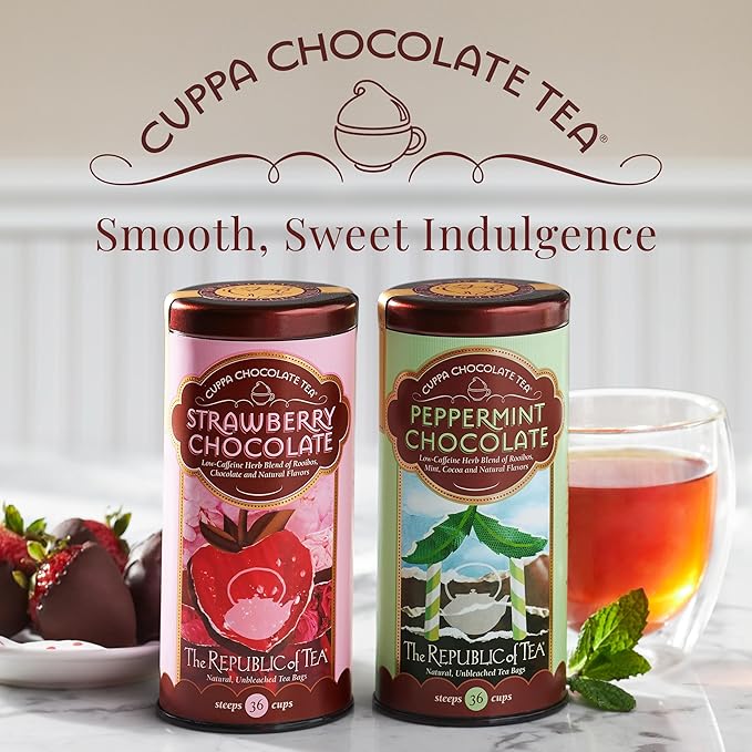The Republic of Tea – Coconut Cocoa Cuppa Chocolate Tea Bags, Low-Caffeine, 250 Servings