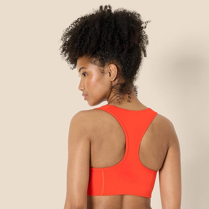 Amazon Essentials Women's Active FormFlex Buttery Soft Light Support Square Neck Racerback Sports Bra