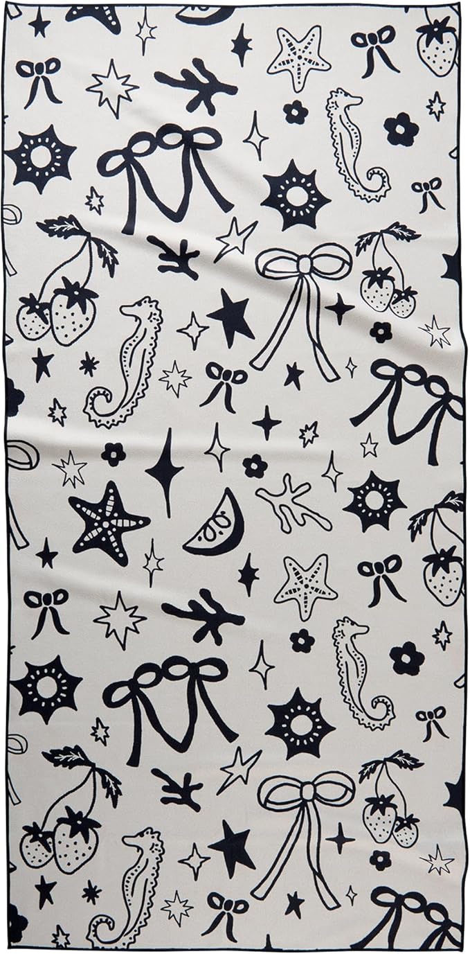 GEOMETRY Micro-Loop Beach Towel – Spring & Summer Collection – Quick-Dry, Sand-Resistant, Ultra-Absorbent Compact Towel for Beach & Travel (Earth and Sea)