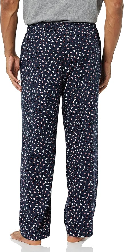 Amazon Essentials Mens Straight-Fit Woven Pajama Pant with Pockets