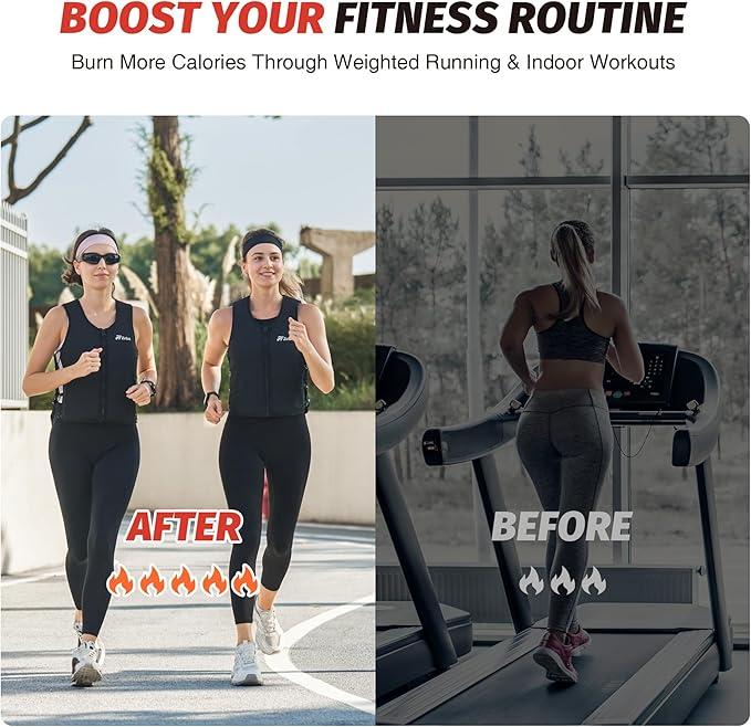 ZELUS Adjustable Soft Iron Weighted Vest for Women Men 10/15LB, Removable Weights Strength Training Vest for Fitness, CrossFit, Workout & Weight Loss (Black, M/L)