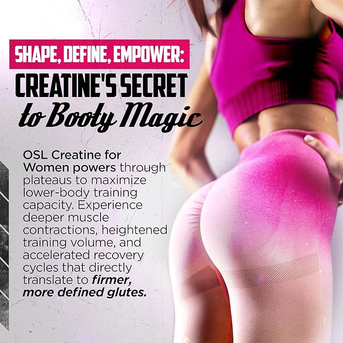 Old School Labs Women's Post-Workout Creatine Powder ∣ 5000mg Creatine, 2000mg Collagen, BCAA 2:1:1 ∣ Optimized for Fast Muscle Recovery, Lean Muscle Growth & Stamina ∣ 30 Servings