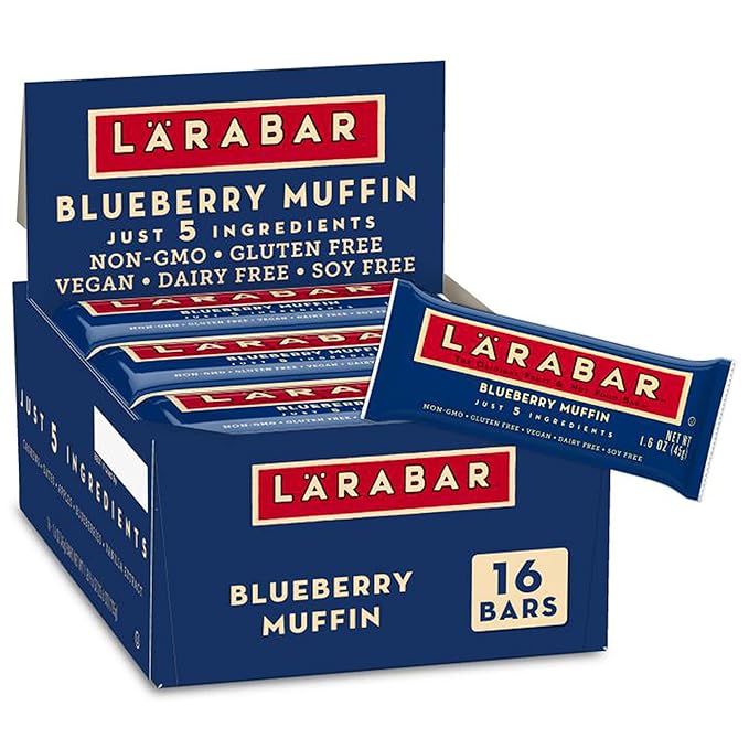 Larabar Blueberry Muffin Fruit and Nut Bars, Gluten Free and Vegan, 16 Ct, 25.6 oz