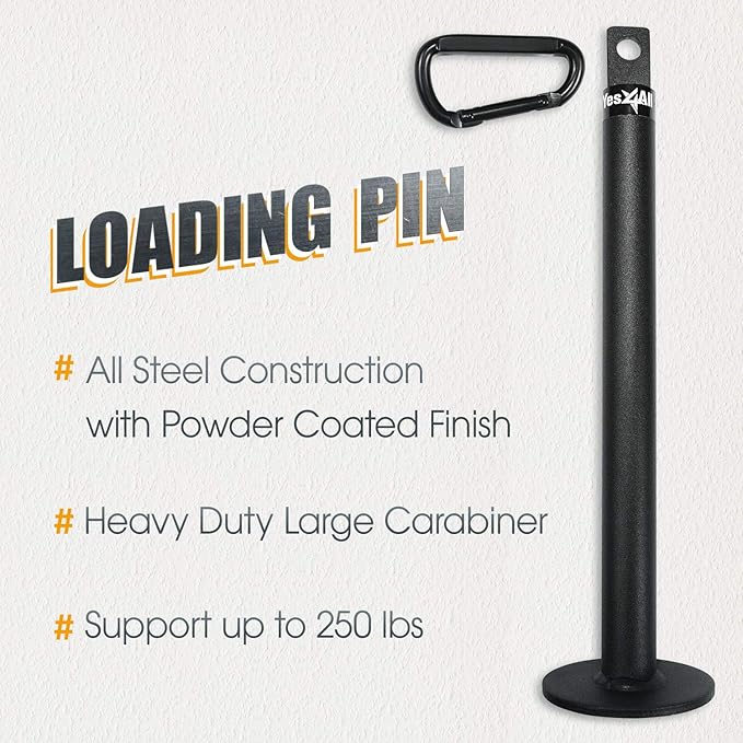 Yes4All Cable Machine Attachment, Double D Hanlde & Tricep Rope Cable Attachment, Weight Machine Accessories Load 880 LB for Home Gym