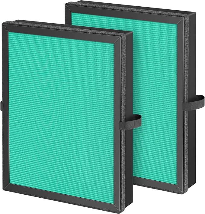 2 Pack MK-04 Air Filter Replacement Compatible with MK-04 MG04JH Air Puri-fier, 4-in-1 High-Efficiency Pollen Pet Dander Hair H13 HEPA Filter Suitable- Pet Dander Version
