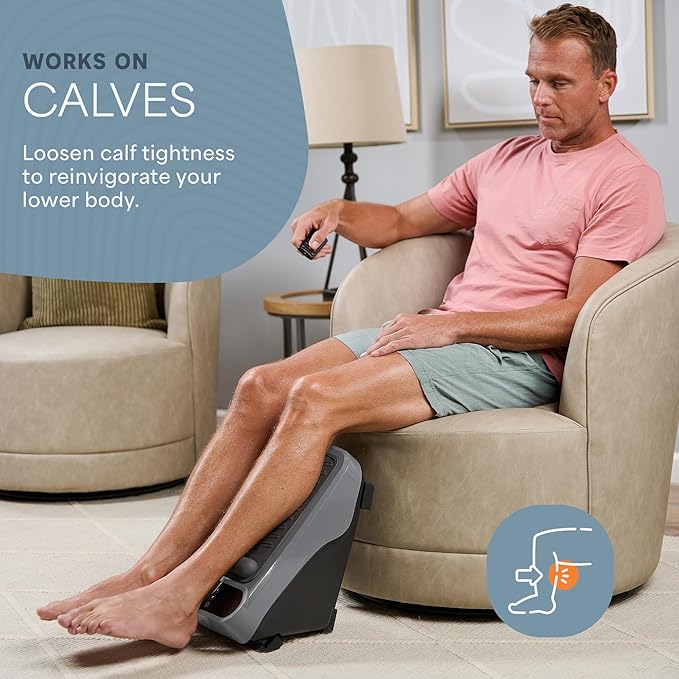 LifePro Foot Massager for Neuropathy - Relaxing Calf and Foot Therapy with Heat Option for Maximum Soothing Relief - Massager for Blood Circulation and Revitalization