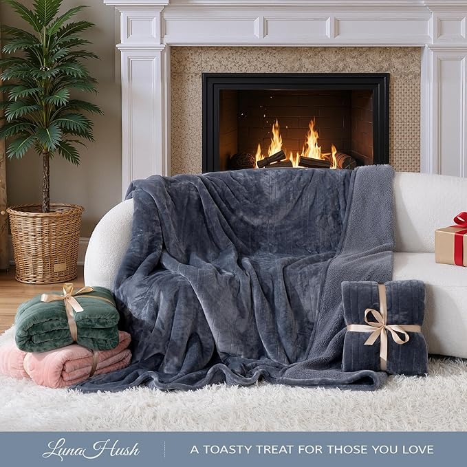 Electric Blanket Heated Twin Size-62" x 84" Heated Blanket with 8 Heat Levels & 10 Hours Auto Off, Fast Heating Flannel Blankets Machine Washable with ETL & FCC Certified, Light Grey