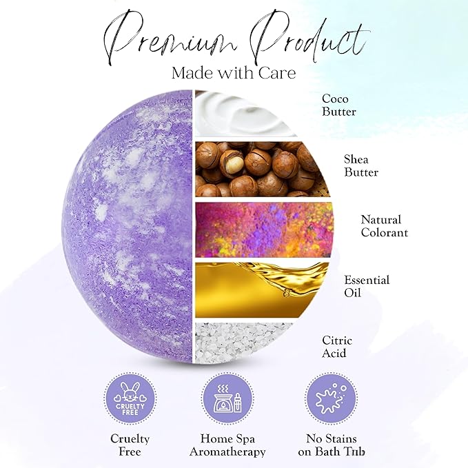 EvolutionUSA Inspire Bath Bombs for Women, 12 Gorgerous Flower Bath Bombs Topped with Dried Flowers, Luxurious Mother's Day Gift Set, Brithday Gift, Easter Gift or for Creating Lush Self Care Moment