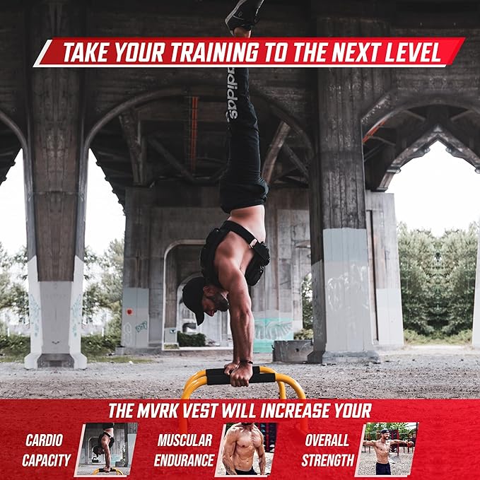 MVRK Weighted Vest Men 15lbs | 25lbs | 35lbs | 45lbs | 65lbs | 80lbs | 100lbs - Weighted Workout Vest With Removable Iron Weights, Heavy Duty Weighted Exercise Vest For Functional Training & Calisthenics - Weight Vest for Men