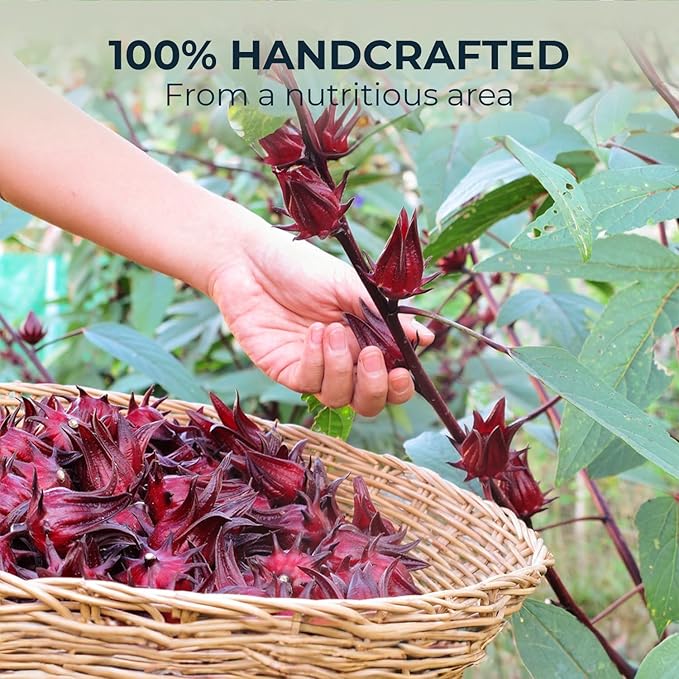 INJOY YOUR VITALGRI:N Roselle Hibiscus Tea Bags - 55 Count (+5 Tea Bags), Bamboo Tong Included - 4.16 oz, Re-Steep Red Artichoke Tea Herbal Blend, Vitamin A, C, D, Detox, Support, Atiso