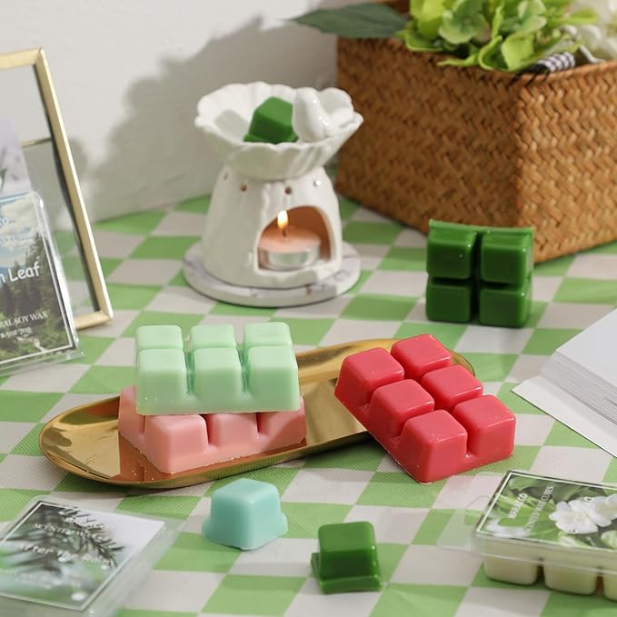 Spring & Summer Scented Wax Melts, Soy Wax Cubes for Wax Warmer, Flower and Leaf Scented Wax Melts, 6 x2.5oz