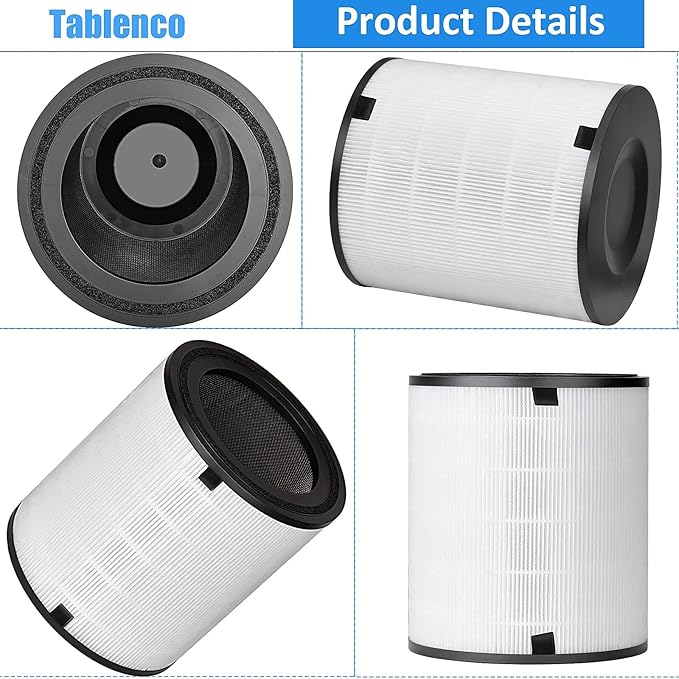 for LEVOIT LV-H133 Air Purifier Replacement Filter Set -True and Activated Carbon Filters -Compatible with Tablenco LV-H133-RF Filter Set for 3-in-1 LV-H133 Air Purifier