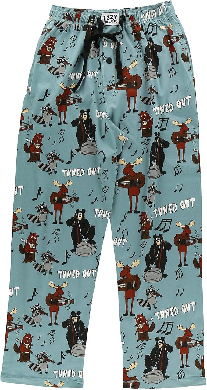 Lazy One Funny Ocean Pajama Pants For Men, Men's Separate Bottoms, Lounge Pants, Fishing PJs