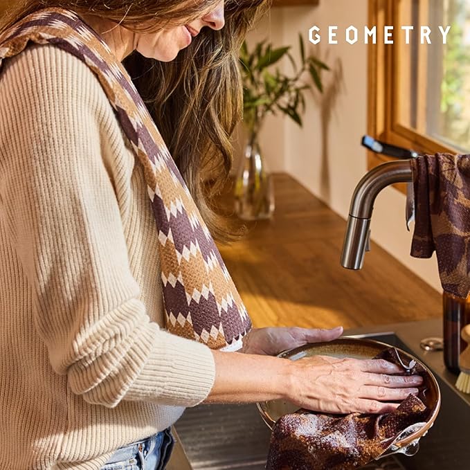 GEOMETRY Spring Kitchen Towels - Quick Dry Microfiber Cloth Spring & Summer Dish Towels for Kitchen Drying - Premium Quick Dry Towel - Cherry Bow 18" x 30" (1 Pack)