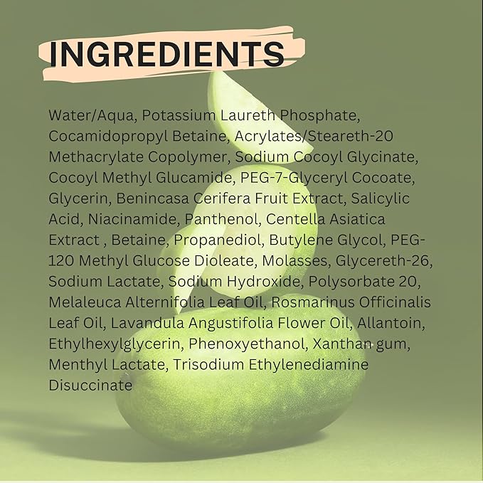 Cocoon Winter Melon Cleanser with Centella, Tea Tree to Purify Pores, Remove Excess Oil & Dirt – Non-Drying, Hydrating Face Wash with Gentle Gel, For All Skin Types, Vegan, Cruelty Free (10.48 fl oz)