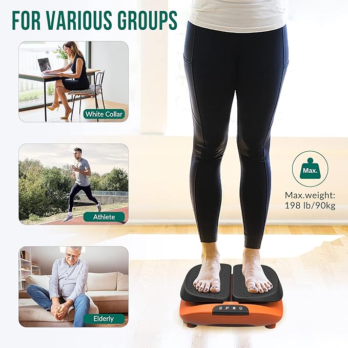 Snailax Vibration Foot Massager with Heat, App Control, Adjustable Vibration Electric Foot Massager Machine for Circulation, Plantar Fasciitis, Pain, Remote Control