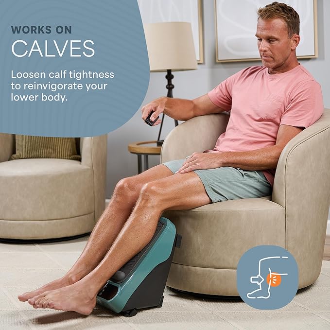 LifePro Foot Massager for Neuropathy - Relaxing Calf and Foot Therapy with Heat Option for Maximum Soothing Relief - Massager for Blood Circulation and Revitalization