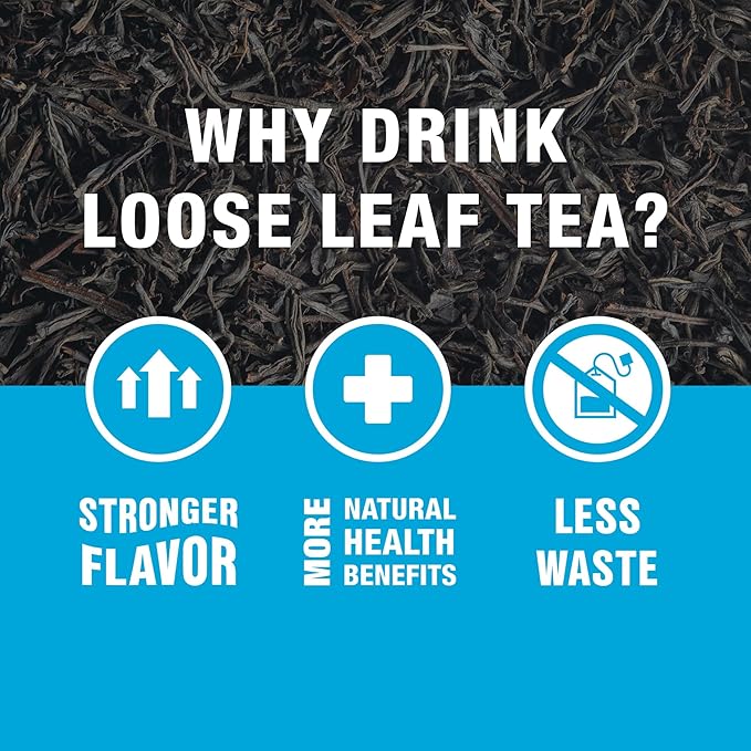 Tiesta Tea - Ceylon Orange Pekoe Black Tea, Loose Leaf, Single Origin Premium from Sri Lanka, Pure Unblended High Caffeinated, Hot or Iced & Brews Up to 200 Cups, 16oz Resealable Bulk Pouch